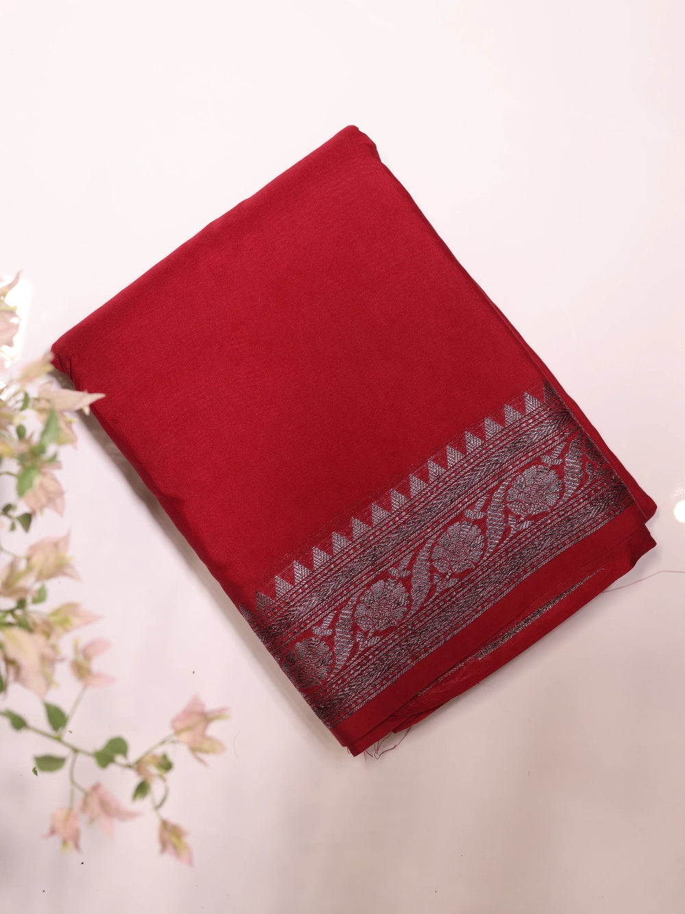 Contrast Viscose Georgette Semi Banarasi - SIT5786