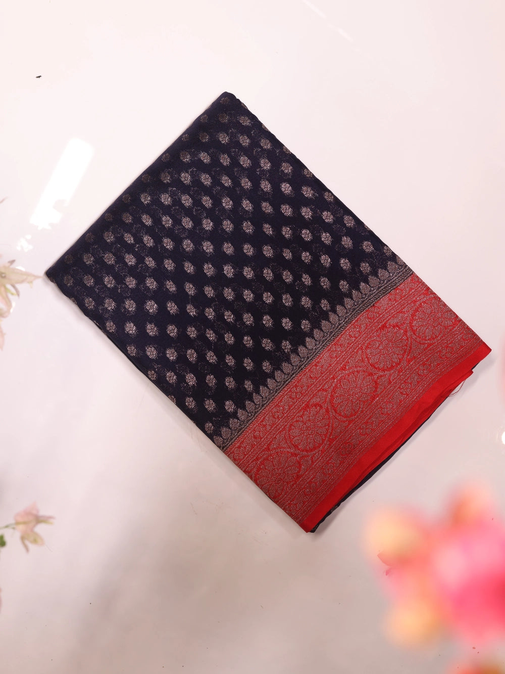 Contrast Viscose Georgette Banarasi - SIT5777