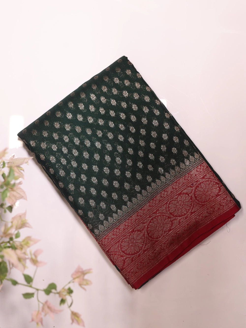 Contrast Viscose Georgette Banarasi - SIT5777