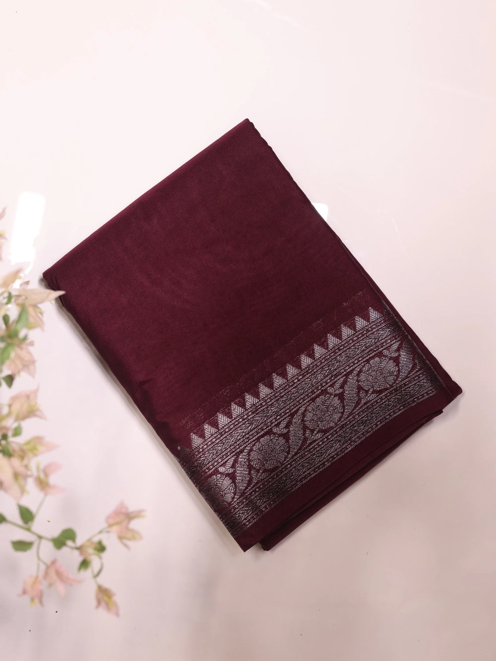 Contrast  Viscose Georgette Semi Banarasi - SIT5786