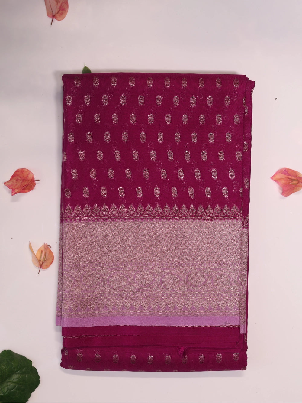 Contrast Viscose Georgette Banarasi - SIT5778