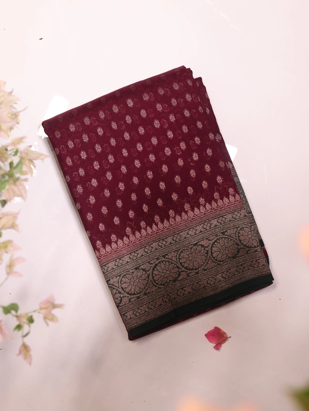 Contrast Viscose Georgette Banarasi - SIT5777